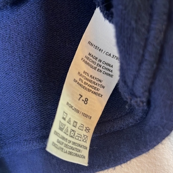 Girls Splendid Navy Light Butter Soft Hoodie Size 7/8 (M) - Picture 4 of 5